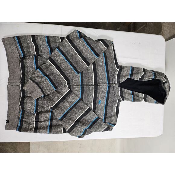 Boys Quicksilver Grey Blue Baja Hoodie Youth Size Medium, 10 - 12 - Picture 10 of 15